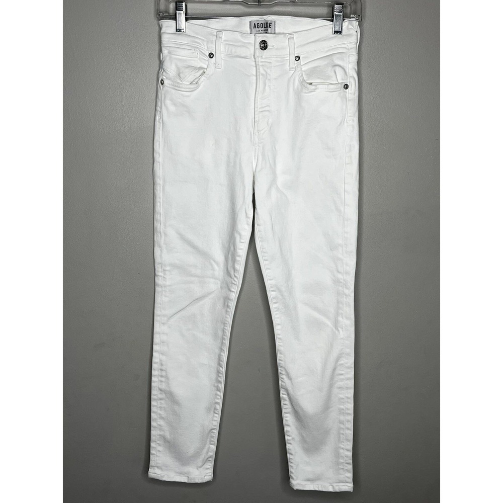 AGOLDE Skinny Jeans Womens 27 White High Rise Sophie Filter Free Stretch Staple